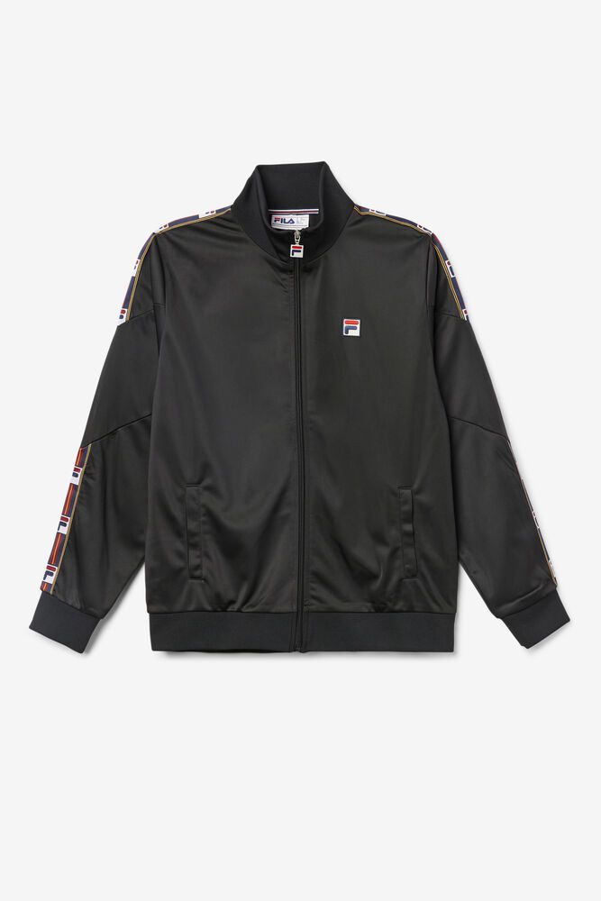 Fila Carson Track Jacket Black - Mens - 28965VHWJ